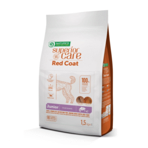 Hrana uscata caine Nature’s Protection Junior mini Red Coat cu somon 1.5 kg
