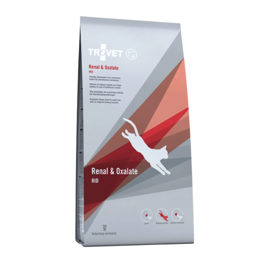 Hrana uscata pentru pisica TROVET Renal si Oxalate cu pui 2.5 kg