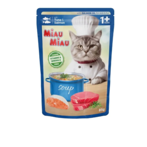 Hrana umeda pentru pisici Miau Miau SUPA cu ton si somon 85 g