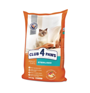Hrana uscata pisici Club 4 Paws sterilizat cu pui 14 kg