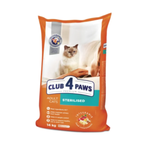 Hrana uscata pisici Club 4 Paws sterilizat cu pui 14 kg
