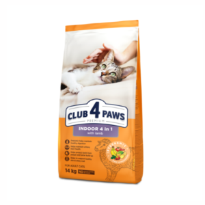 Hrana uscata pisici Club 4 Paws Indoor 4 in 1 cu miel 14 kg