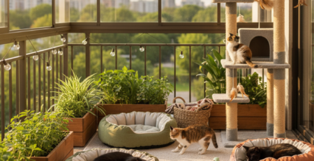 Amenajarea unui balcon pentru pisici