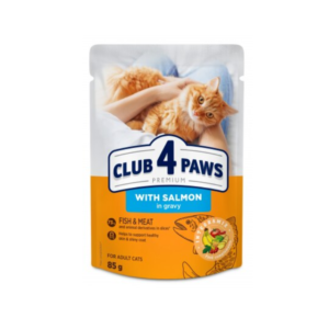 Hrana umeda Club 4 Paws Cat cu somon in sos 85g