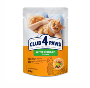 Hrana umeda Club 4 Paws Cat cu pui in sos 85g