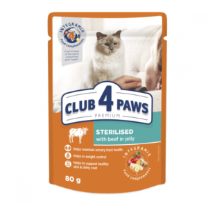 Hrana umeda Club 4 Paws Cat sterilizat cu vita 80g