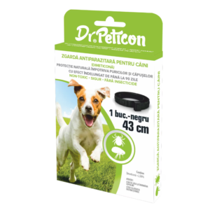 Zgarda antiparazitara caini Dr. Peticon 43 cm marimea S