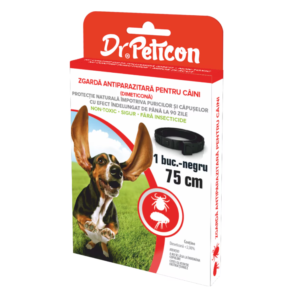 Zgarda antiparazitara caini Dr. Peticon 75 cm marimea M-L