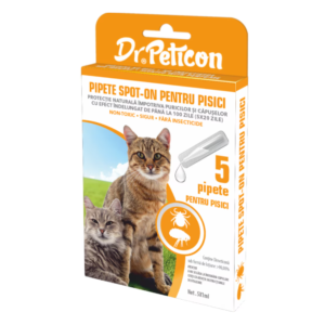Pipete antiparazitara pisici Dr. Peticon 5x1ml