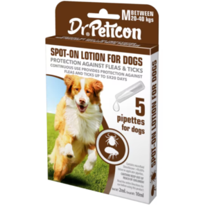 Pipete antiparazitara caini Dr. Peticon 5x1ml 20-40 kg